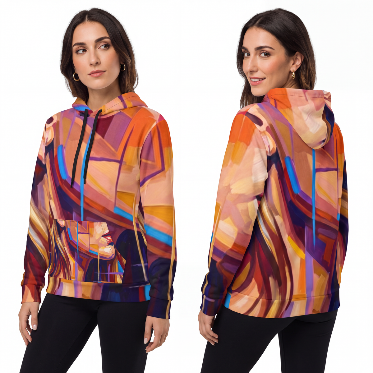 Athletic Hoodie - Shattered Elegance | Echovira Gallery