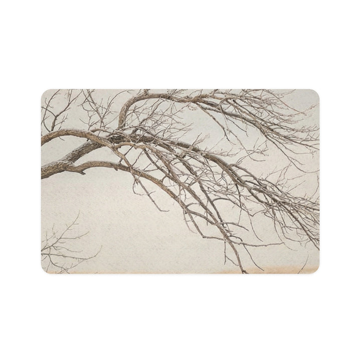 Pet Food Mat - Winter Branch Solitude Landscape