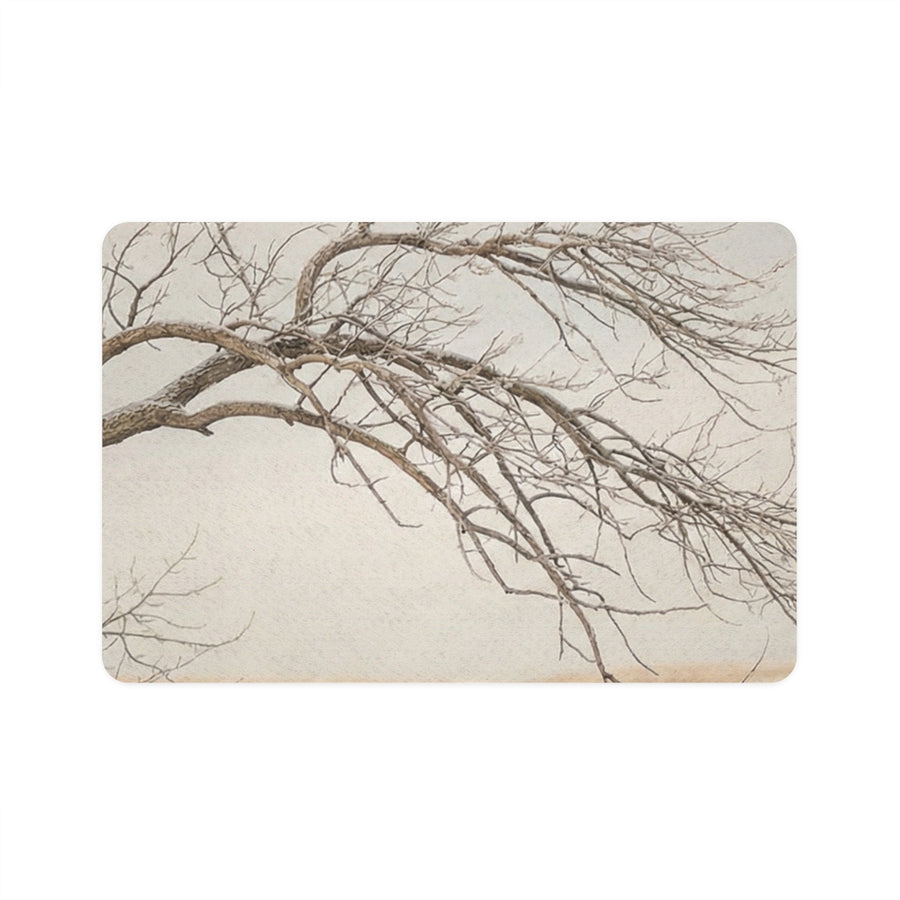 Pet Food Mat - Winter Branch Solitude Landscape