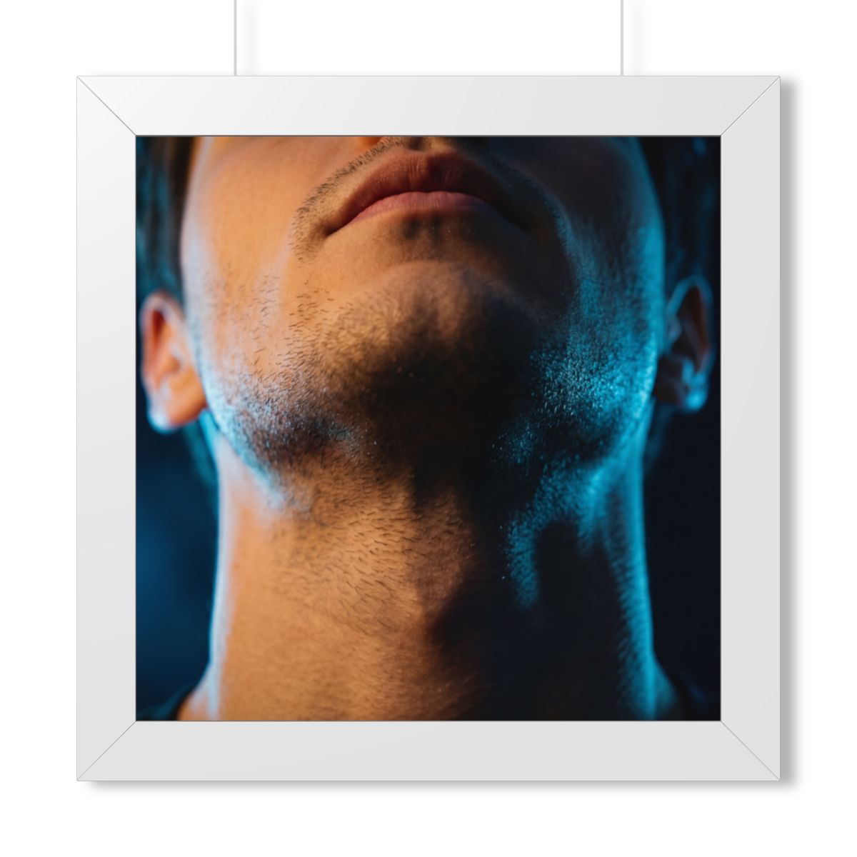 Framed Vertical Poster - Neon Horizon Portrait — White... |...