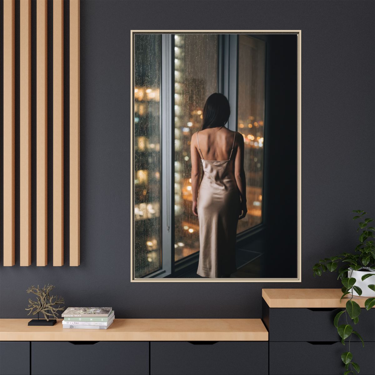 Framed Matte Canvas - Cinematic Nights — Natural / 1.25"