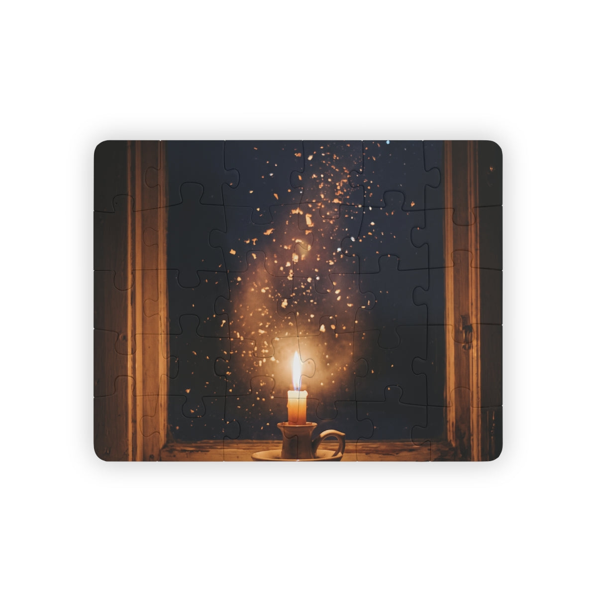 30-Piece Kids' Puzzle with Candle Window Art