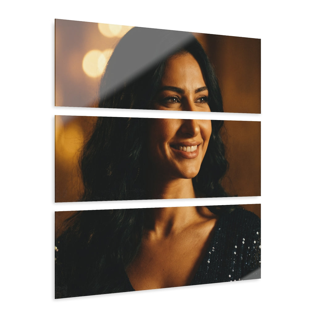 Triptych Acrylic Print - Golden Glamour — Landscape