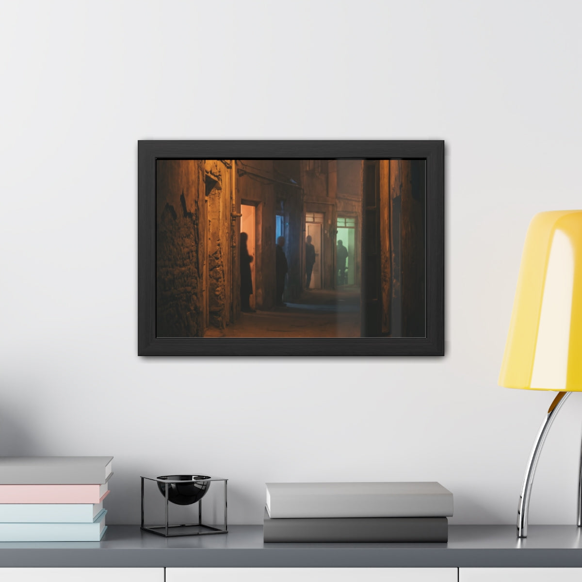 Framed Posters - Shadowed Alleyway Mystery Art Print —... |...