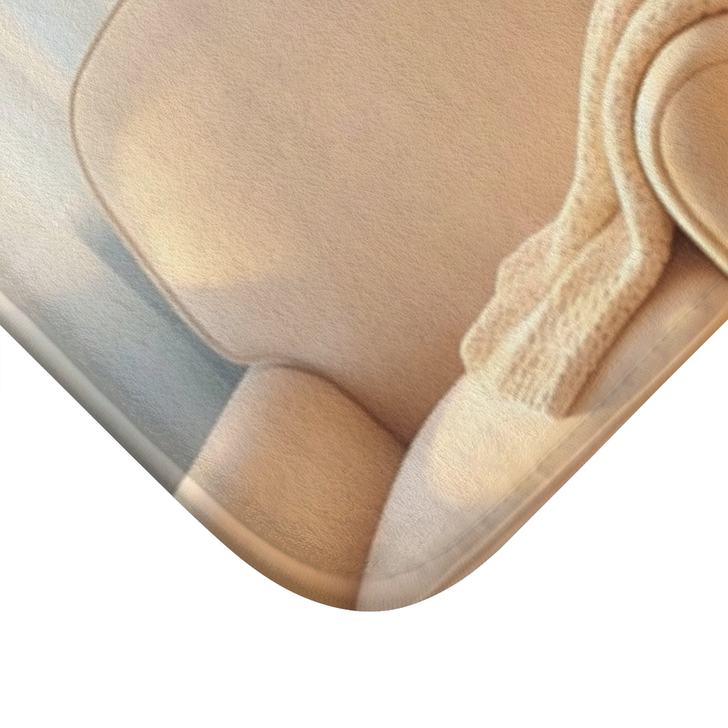 Serene Pastel Bath Mat - Morning Routine