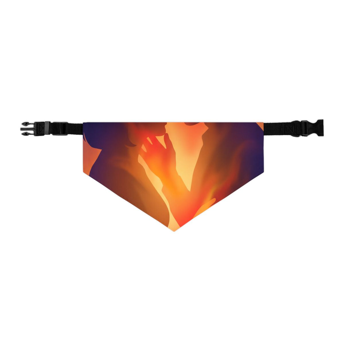 Pet Bandana Collar - Fiery Lovers Silhouette Art Print |...