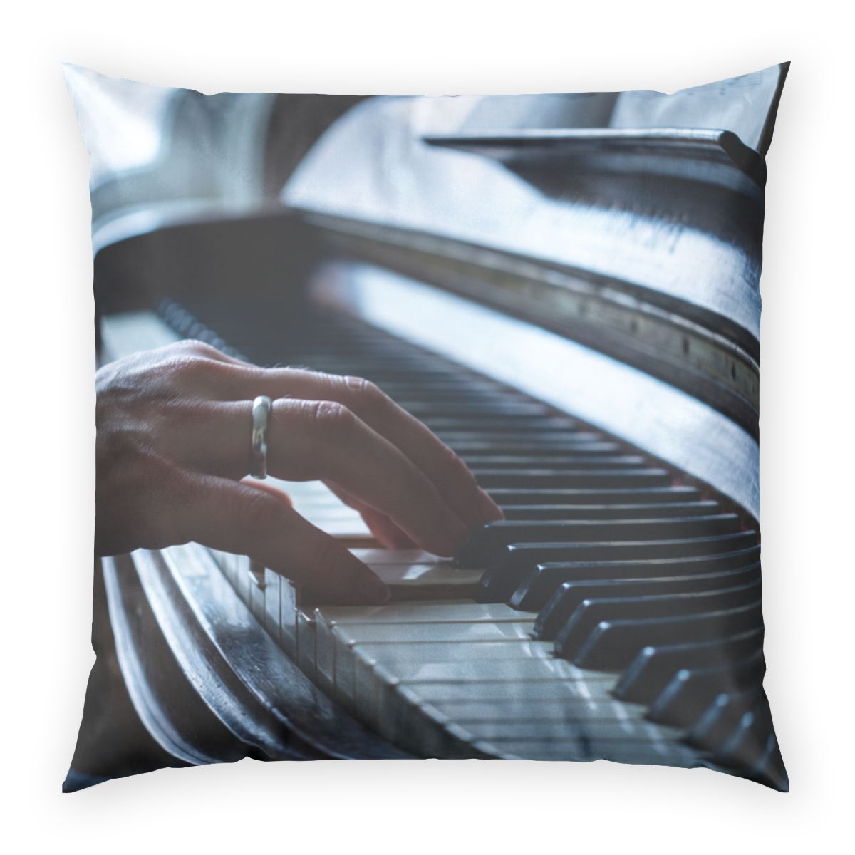 Poly Velvet Pillow - Pianist Nocturne | Echovira Gallery