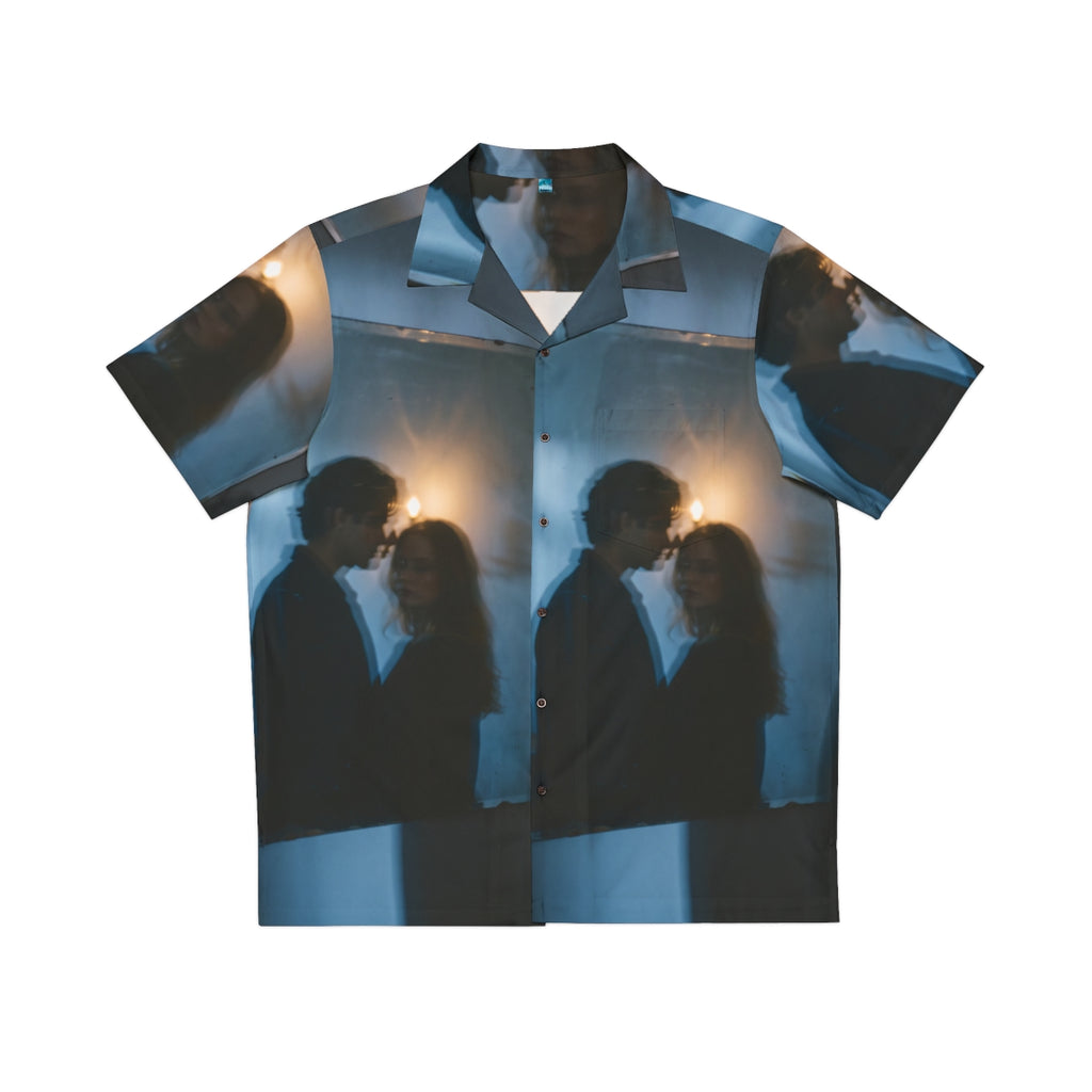 Men's Hawaiian Shirt - Midnight Reflections - Moody Casual...