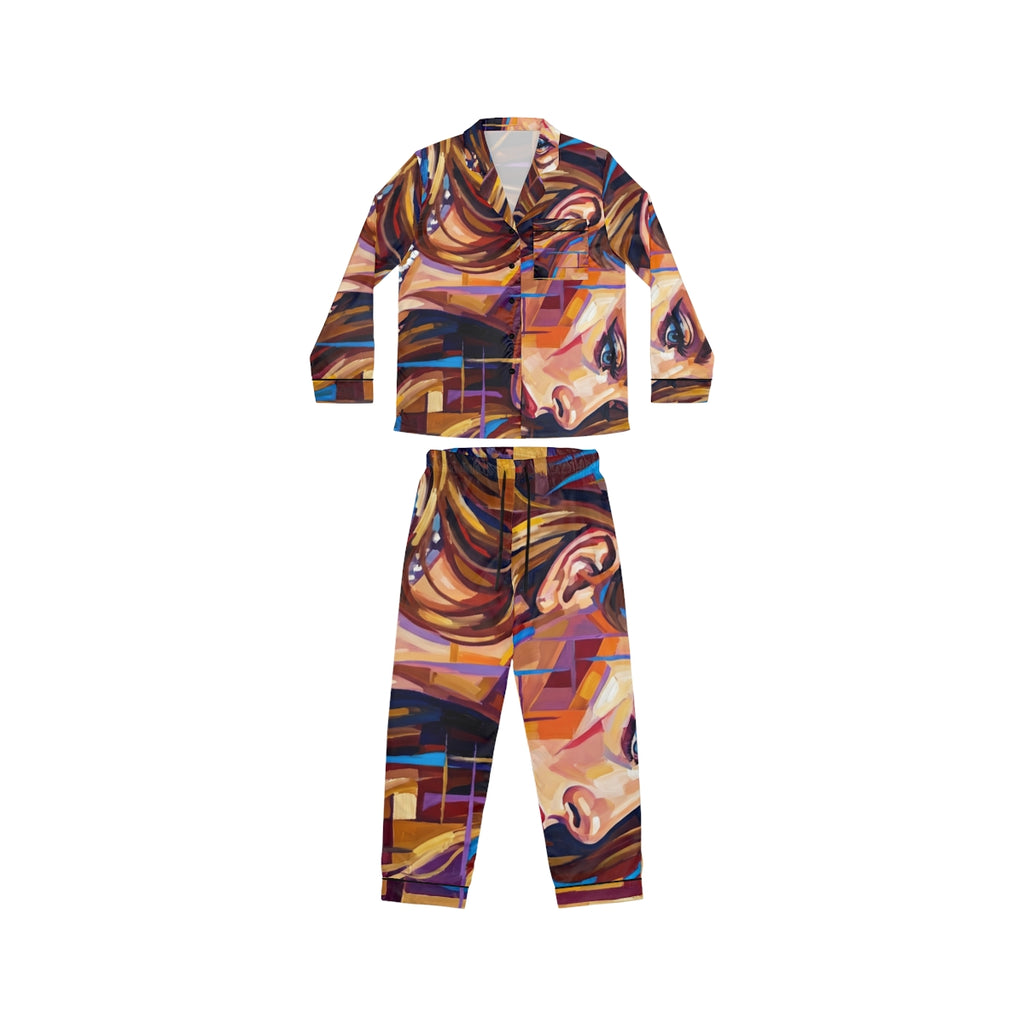 Women's Satin Pajamas - Shattered Elegance | Echovira...