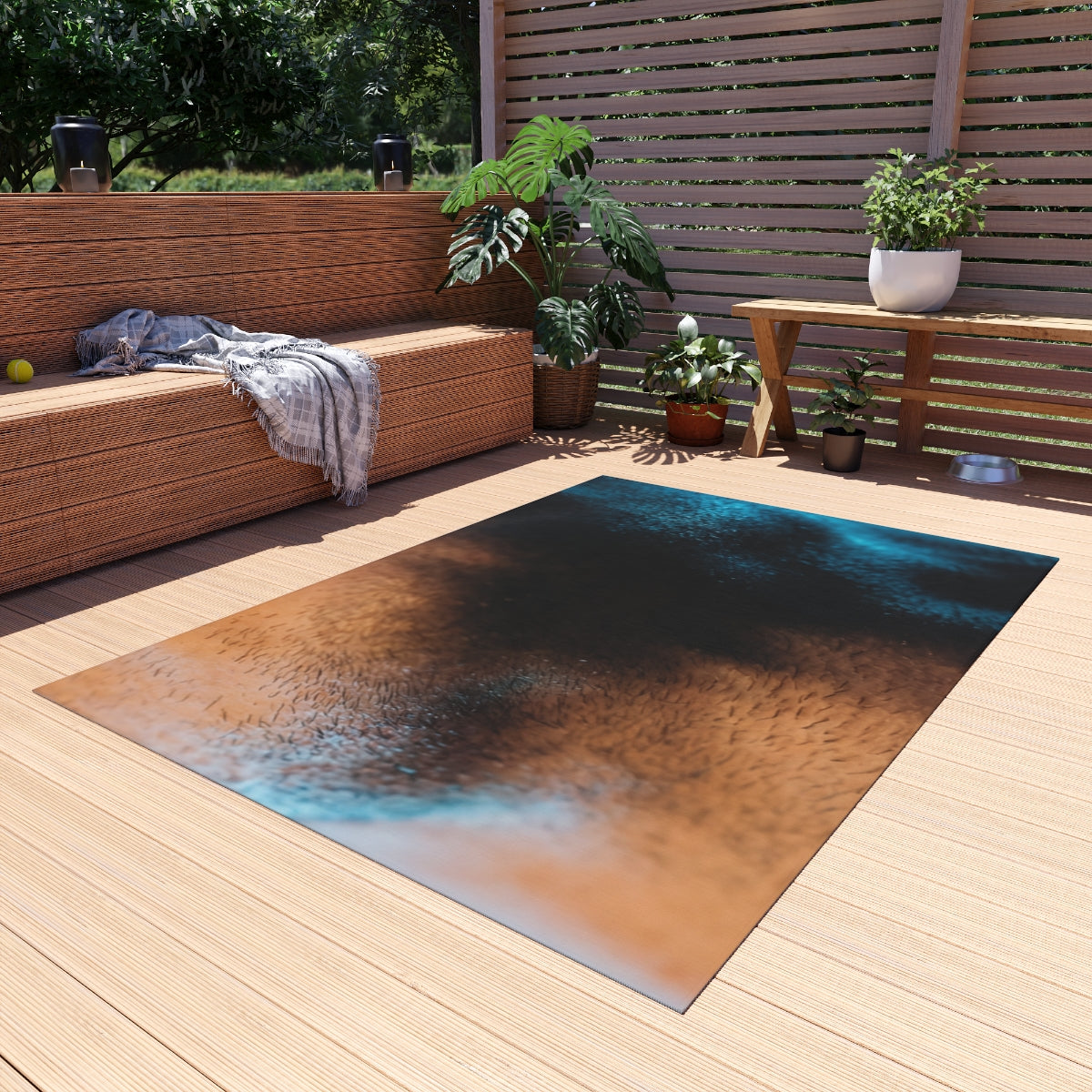 Outdoor Rug - Cyberpunk Patio | Echovira Gallery