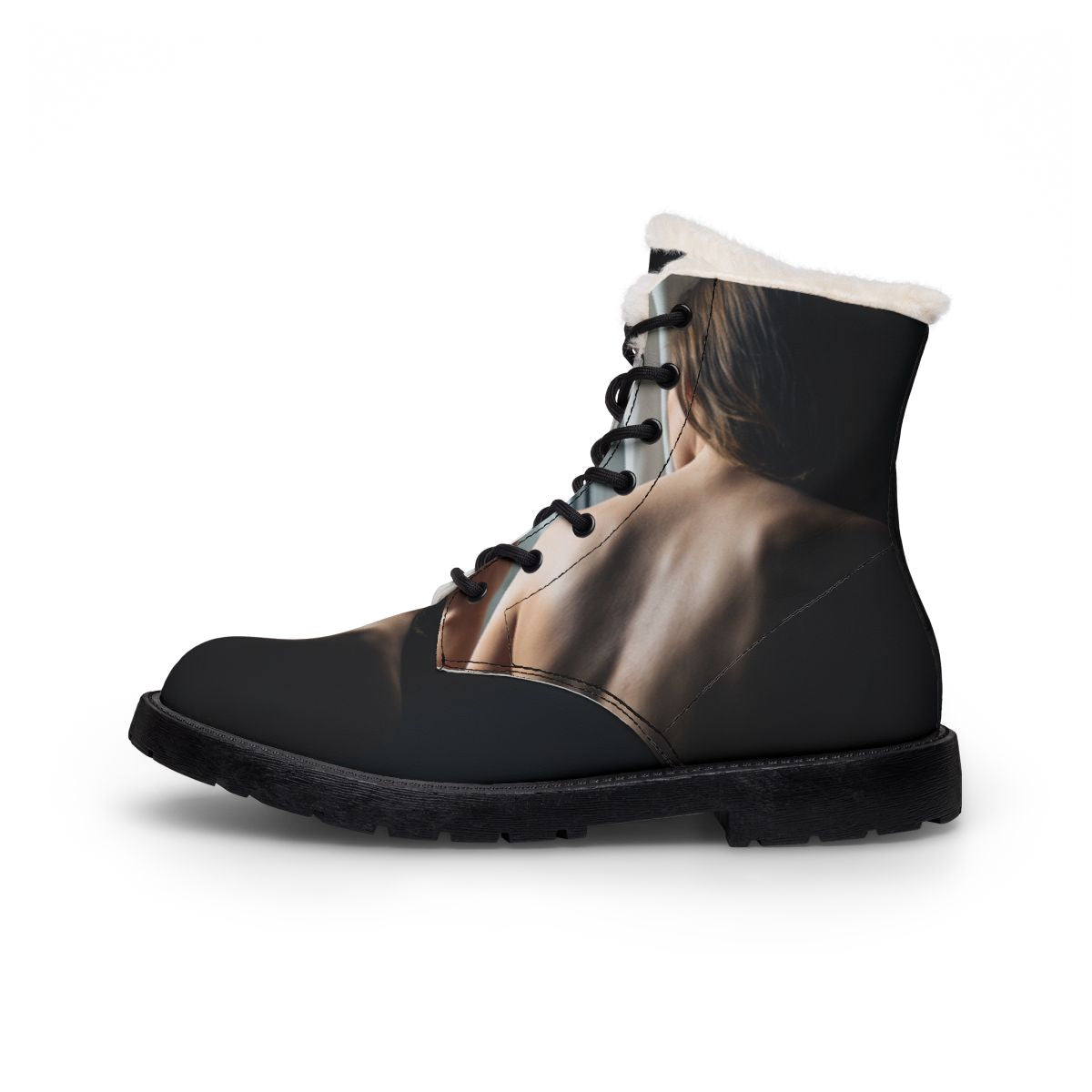 Men's Fur and Leather Boots - Twilight Solitude | Echovira...