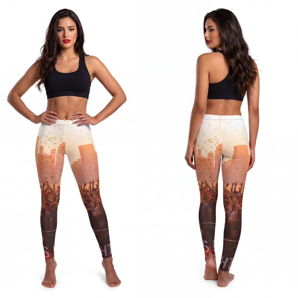 Women's Casual Spandex Leggings - City Lights | Echovira...