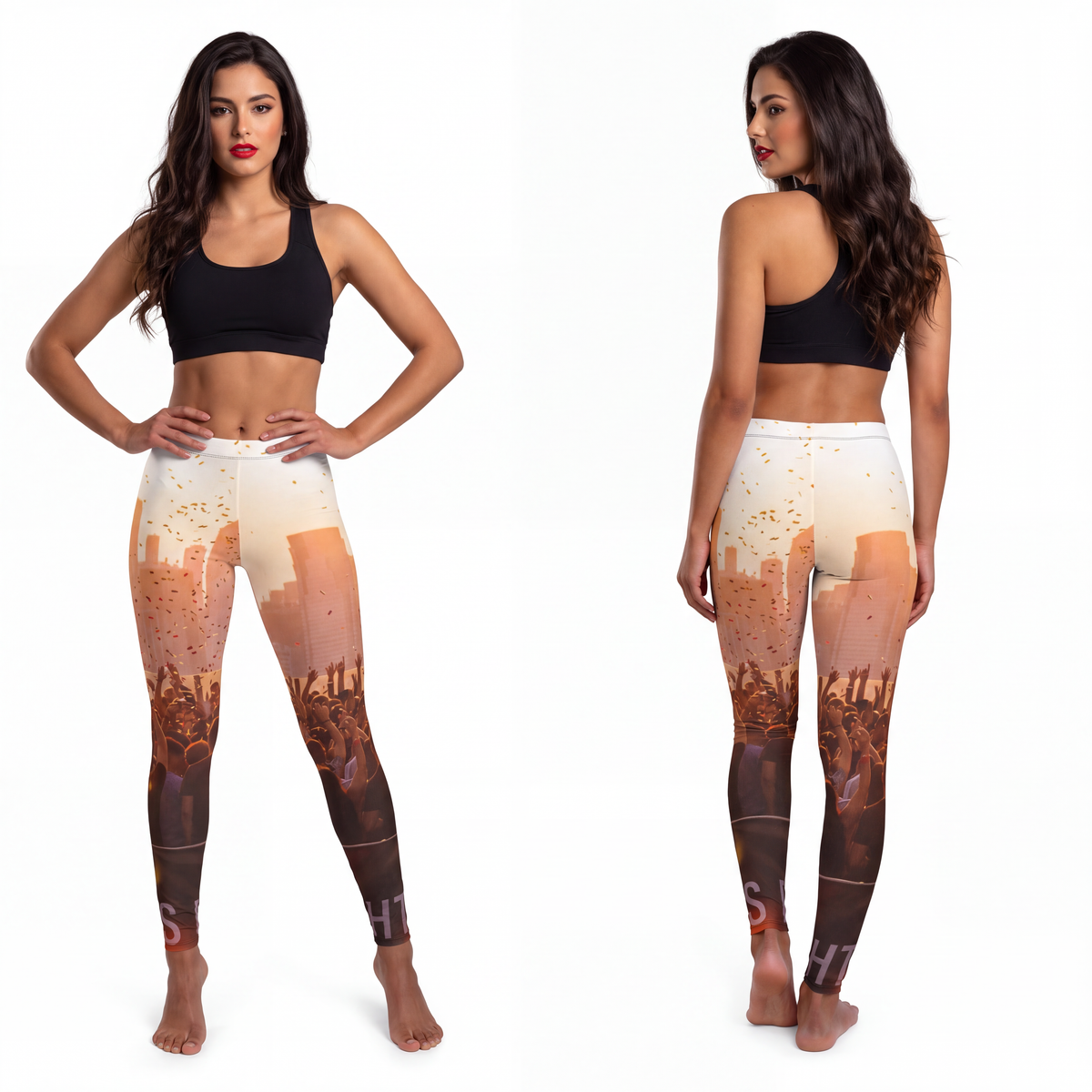 Women's Casual Spandex Leggings - City Lights | Echovira...