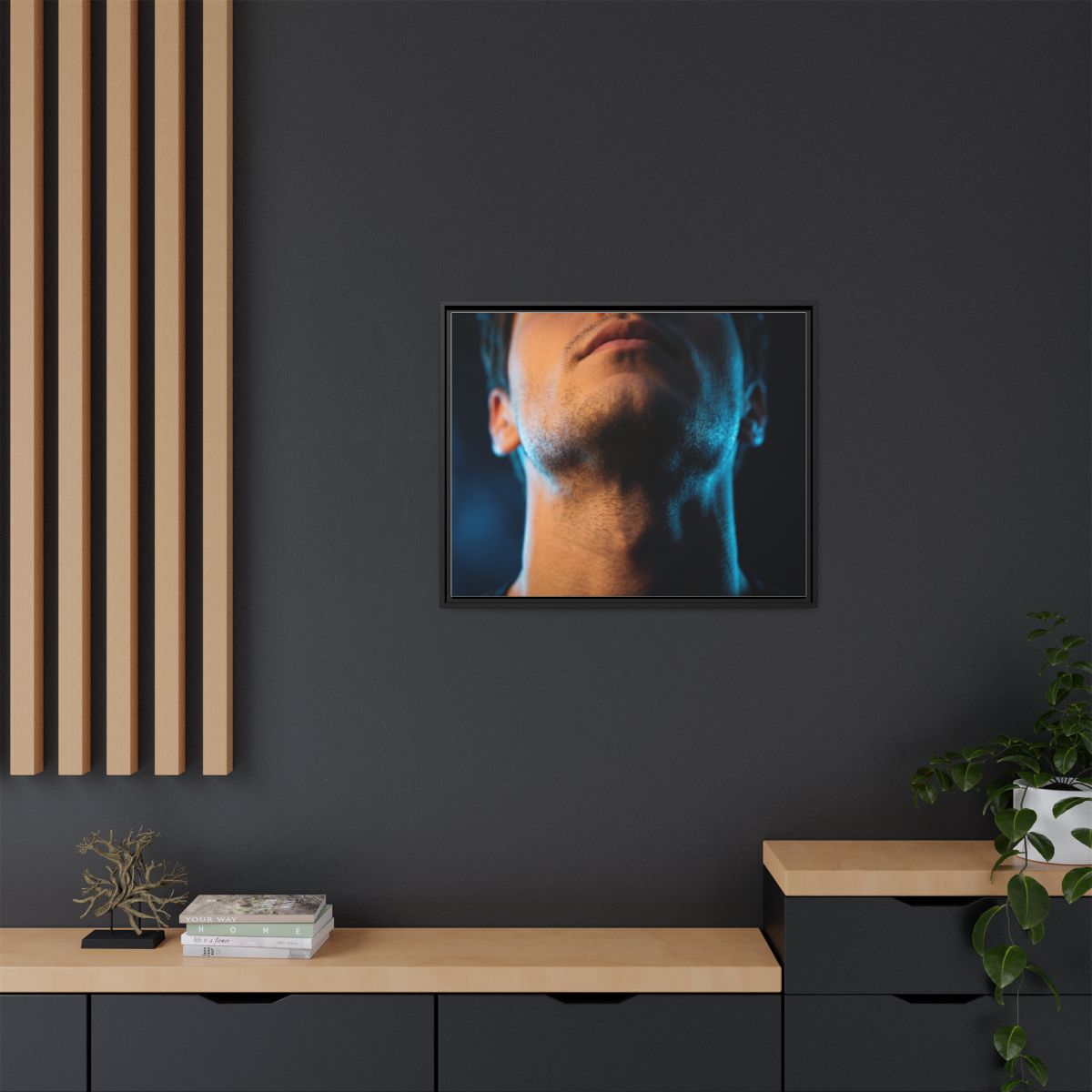 Framed Matte Canvas - Neon Pulse Core — Black / 1.25"