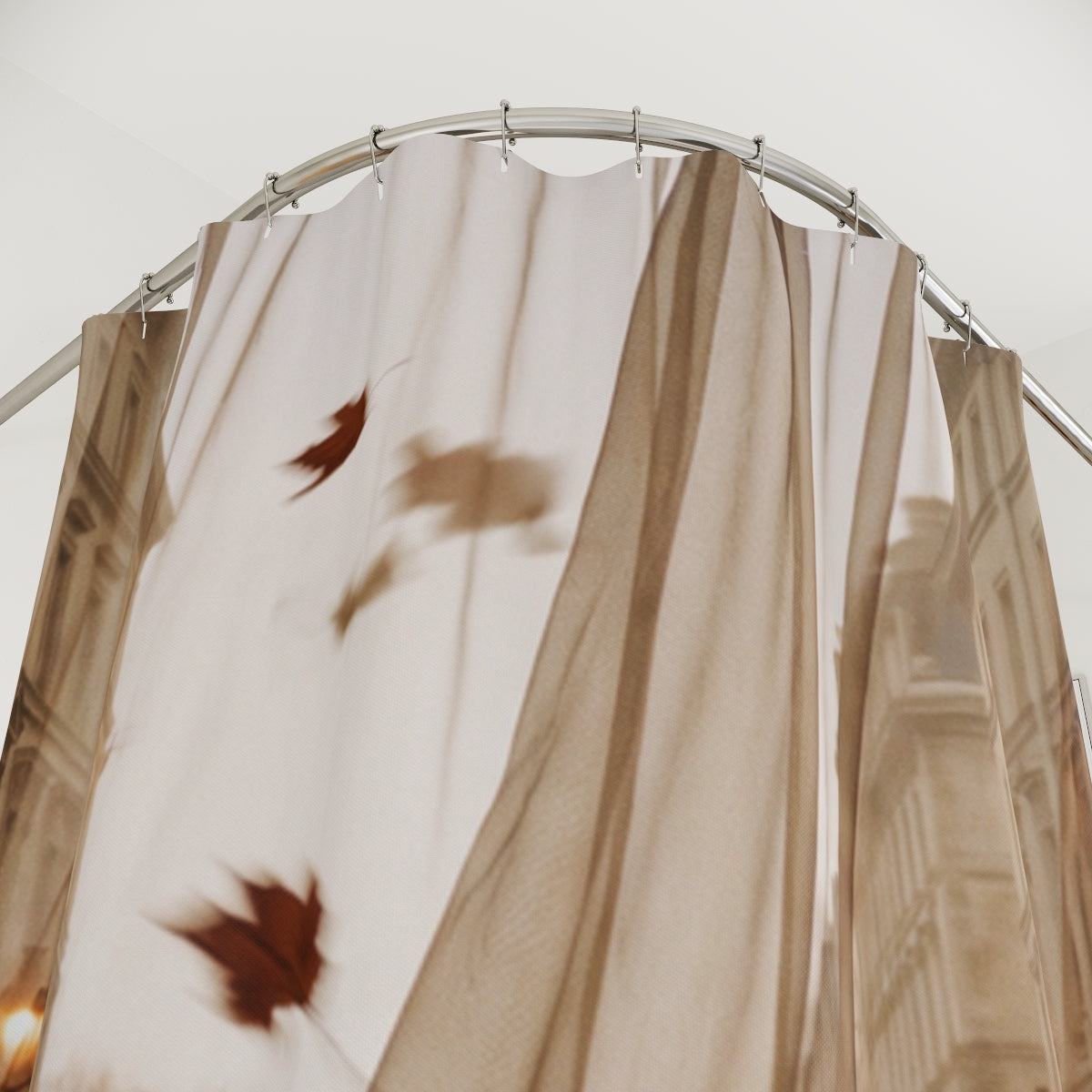 Shower Curtains - Paris Autumn Boulevard | Echovira Gallery