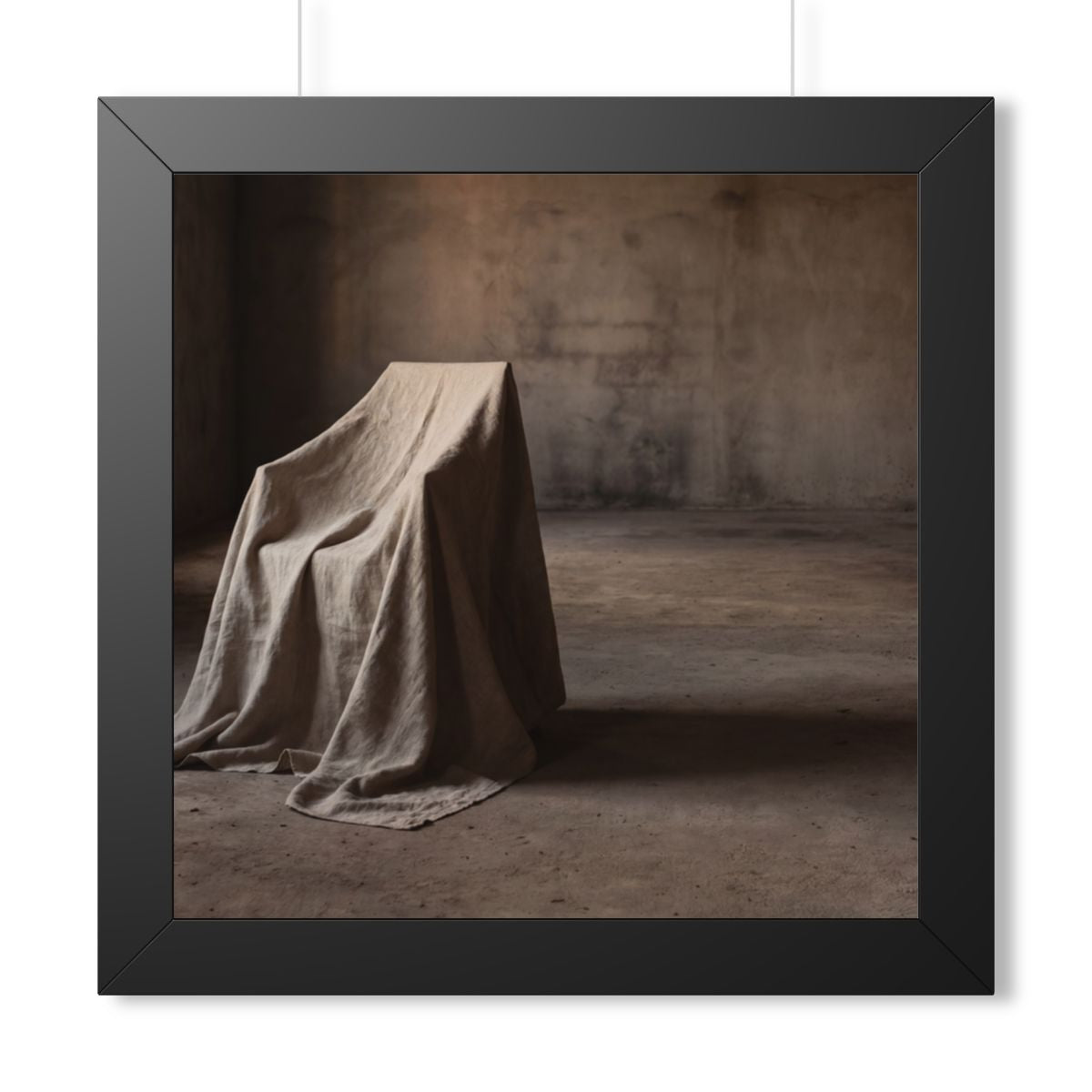 Framed Horizontal Poster - Draped Silence Still Life Art......