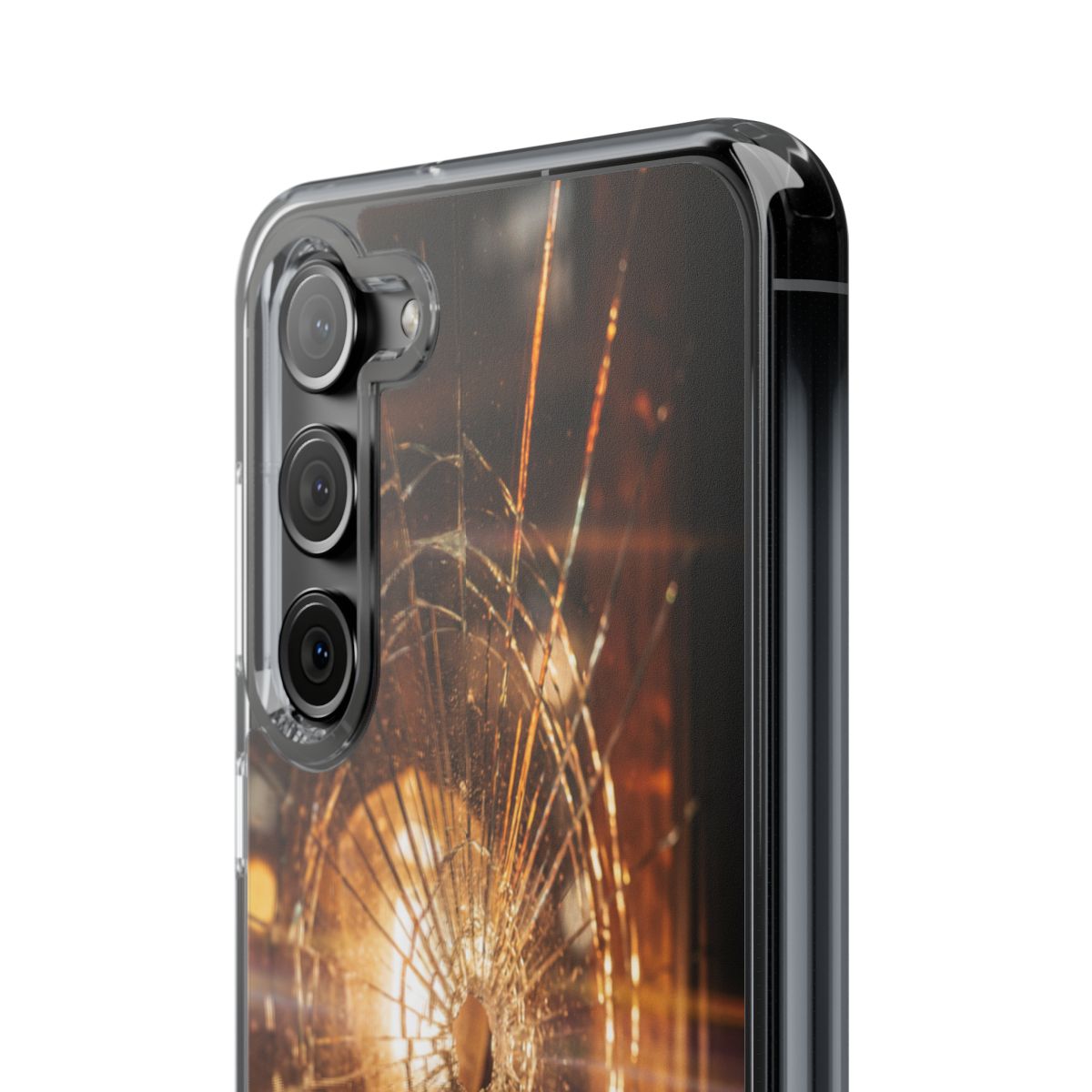 Clear Impact-Resistant Case - Fractured Glow