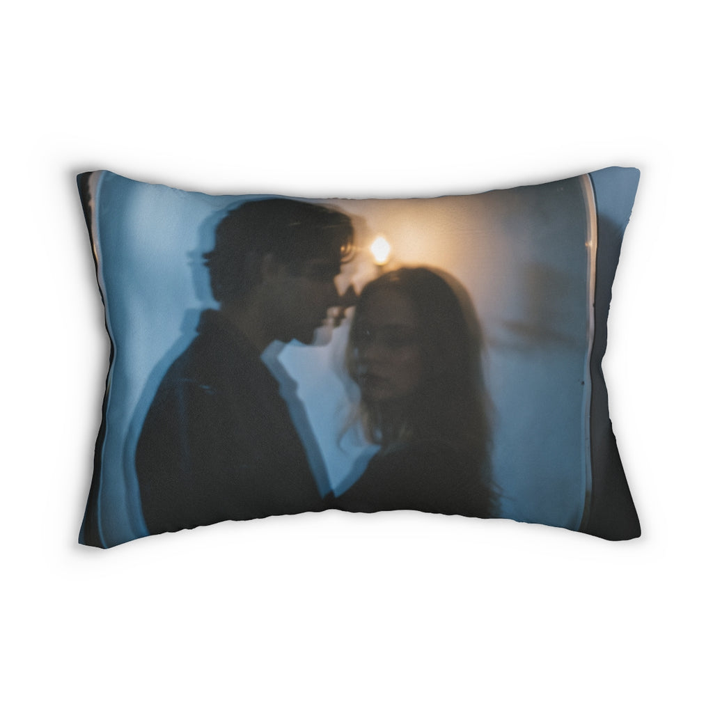 Midnight Shadow Lumbar Pillow - Cozy Bed Accent | Echovira...