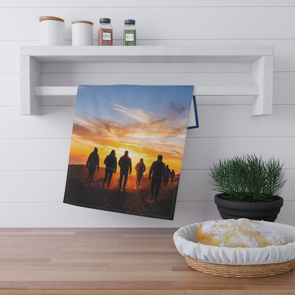 Tea Towels - Sunset Mountain Ridge | Echovira Gallery