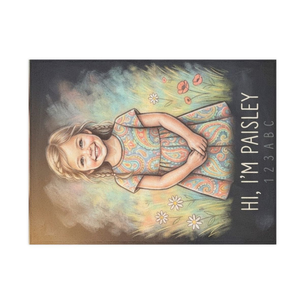 Toddler Blanket - Little Paisley Meadow Portrait Art |...