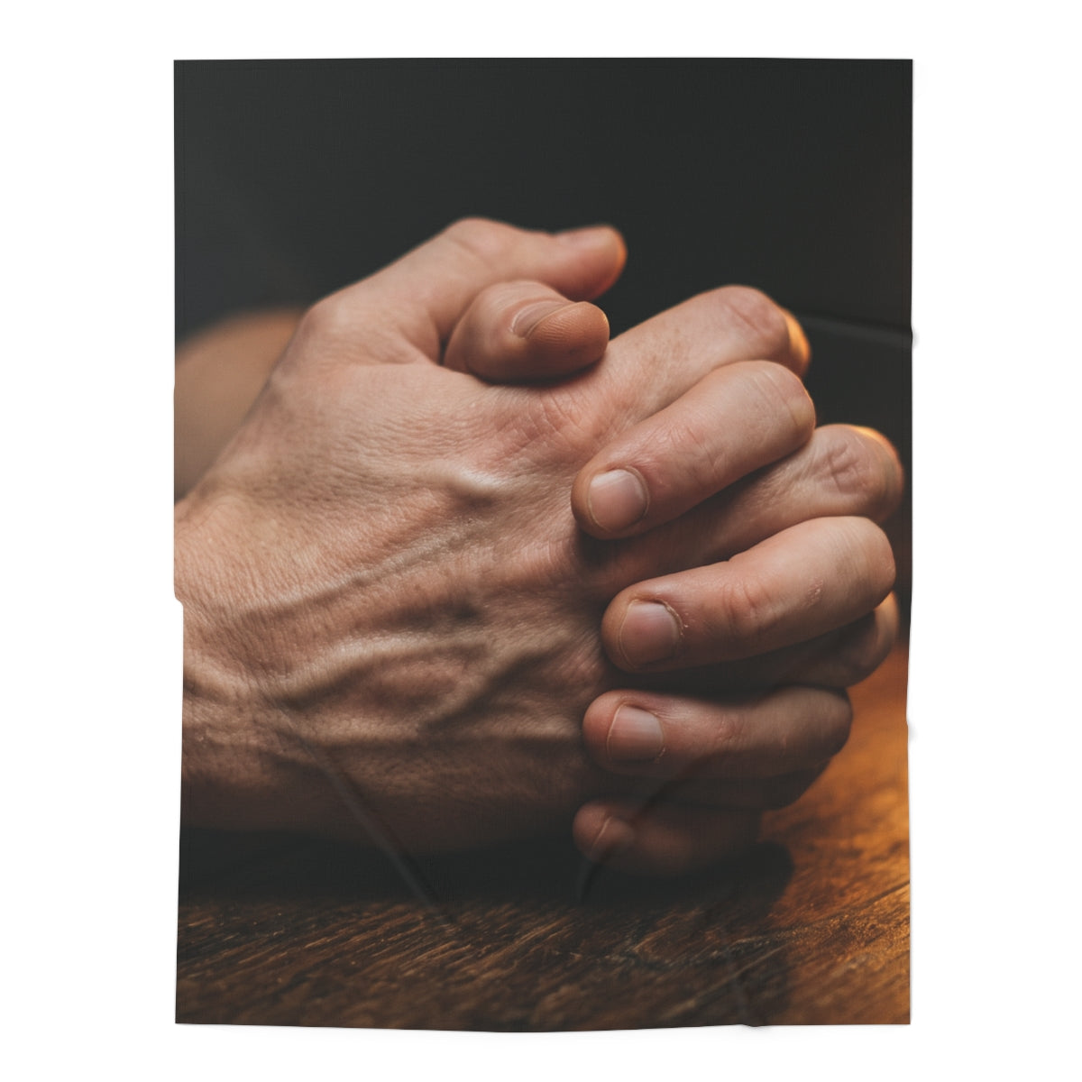 Baby Swaddle Blanket Candlelit Hands Art