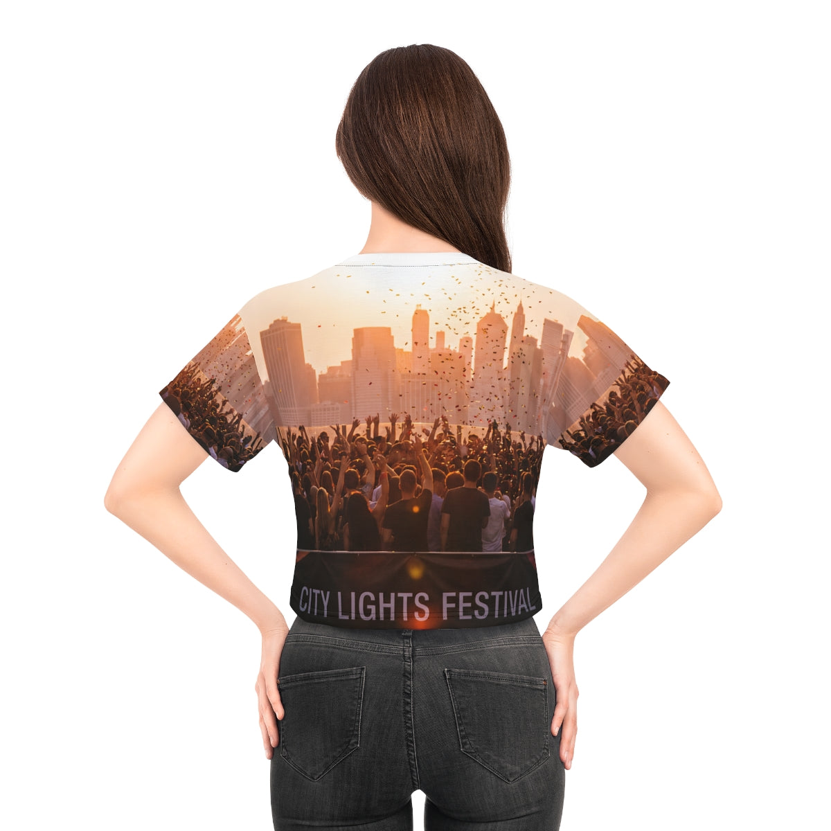 Crop Tee - City Lights Festival | Echovira Gallery
