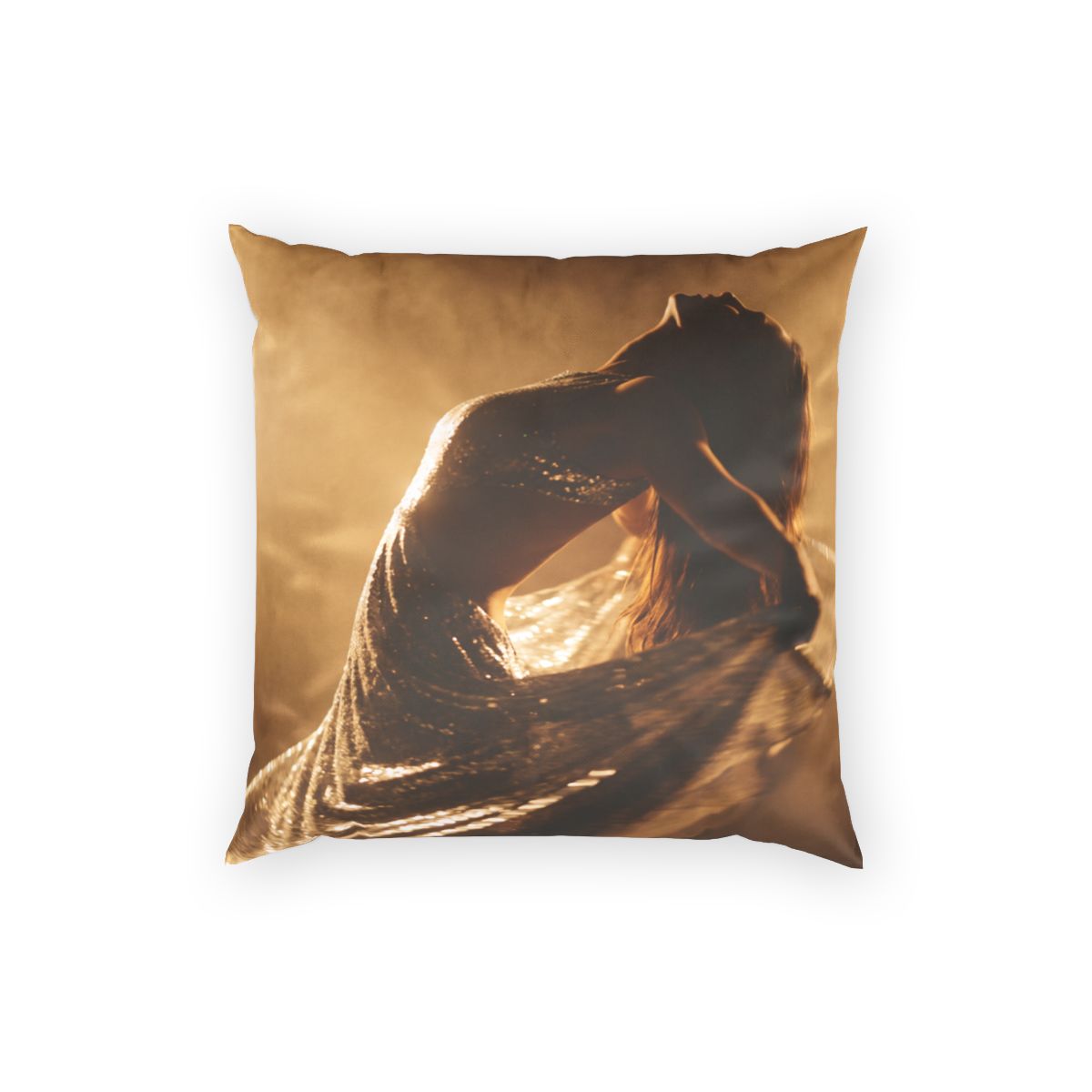 Poly Velvet Pillow - Golden Euphoria | Echovira Gallery