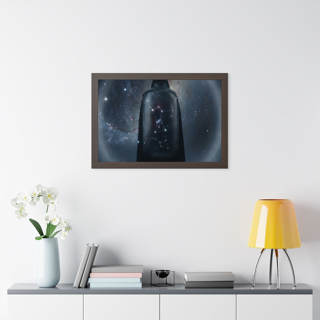 Framed Walnut Poster Orion Constellation Art