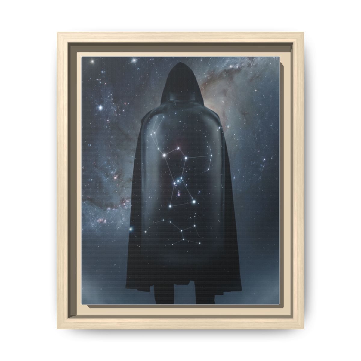 Framed Matte Canvas - Cosmic Sentinel — Natural / 1.25" (8×10, 9×12, 11×14, 12×16, 10×20, 12×18, 16×20, 16×24, 12×36, 18×24, 20×24, 16×32, 20×30, 24×30, 16×48, 24×32, 24×36, 24×48, 20×60, 30×40, 32×48, 30×60 & 40×60)