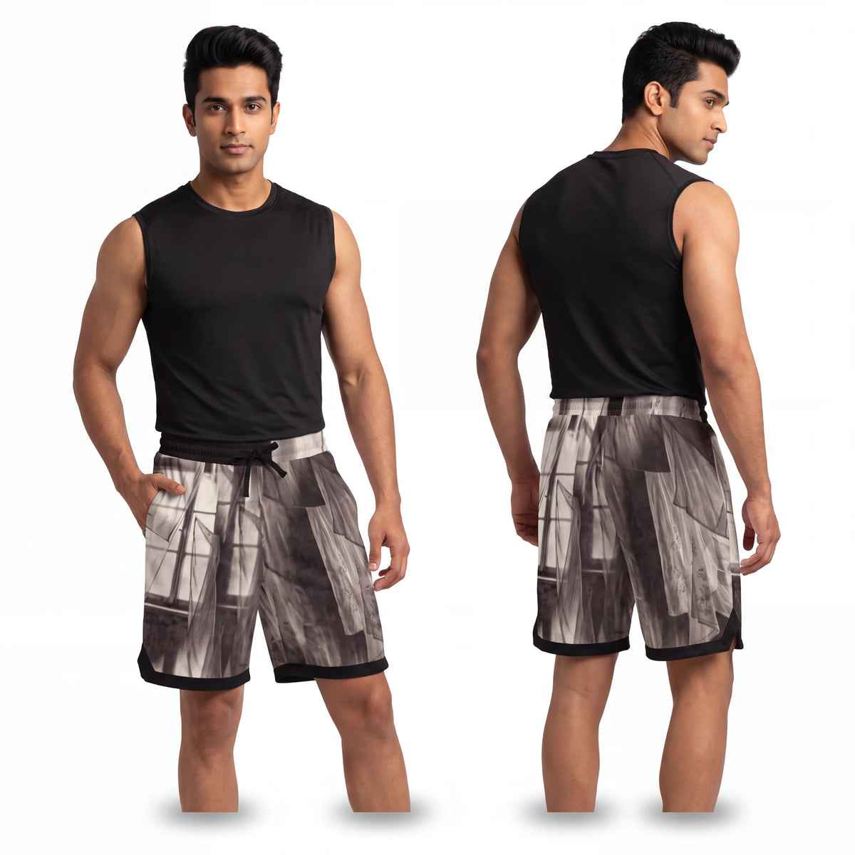 Men's Basketball Rib Shorts - Spectral Veils | Echovira...
