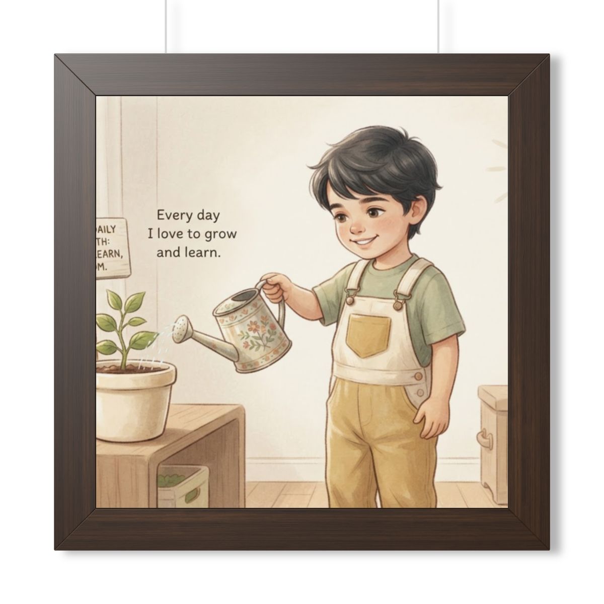 Framed Vertical Poster - Daily Growth Art — Walnut (11×14......