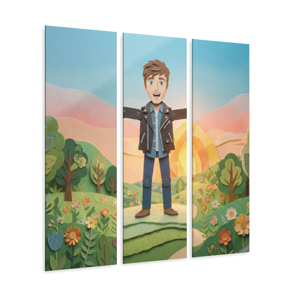 Acrylic Prints Triptych - Paper Meadow — Portrait | Echovira...