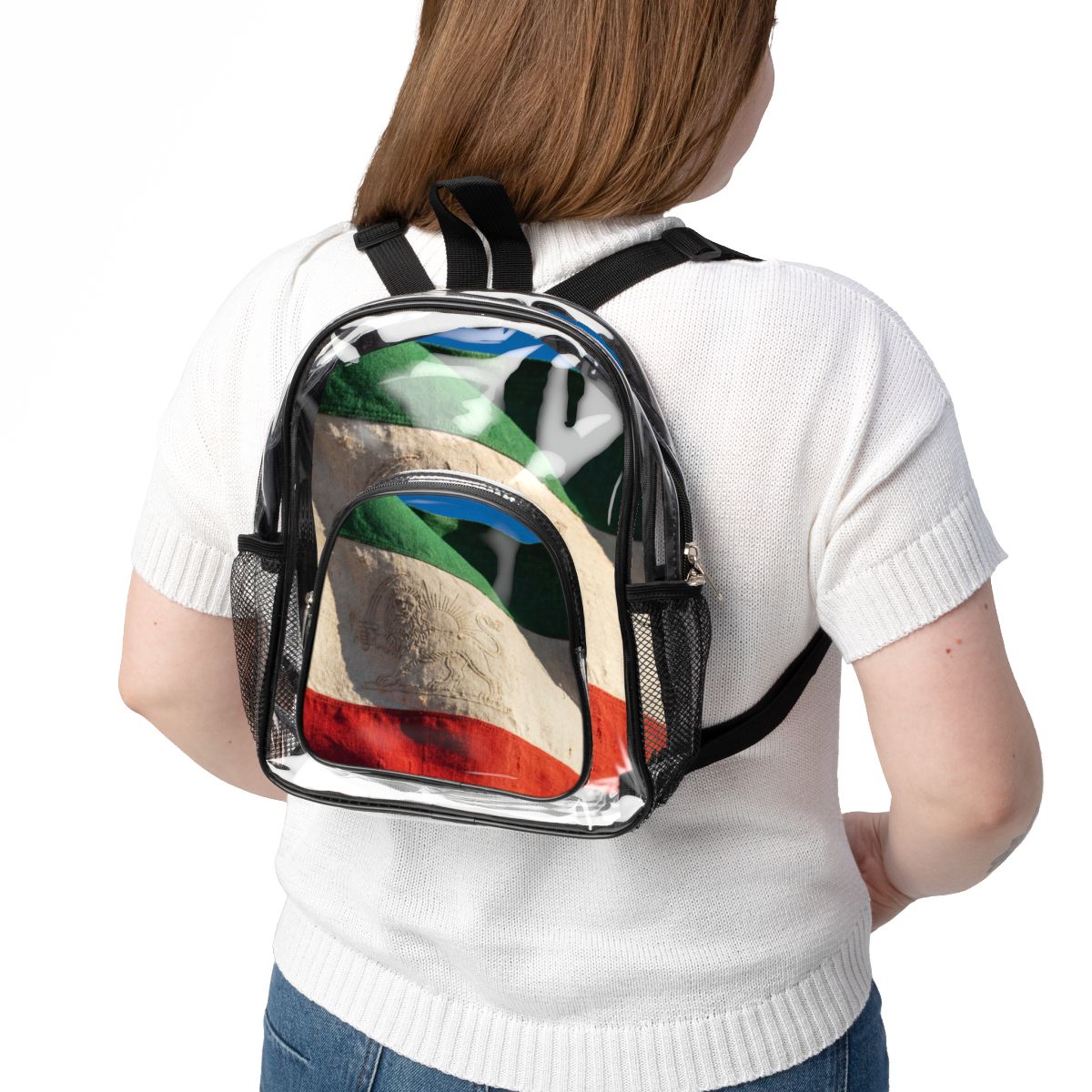 Clear Backpack - Vintage Flag