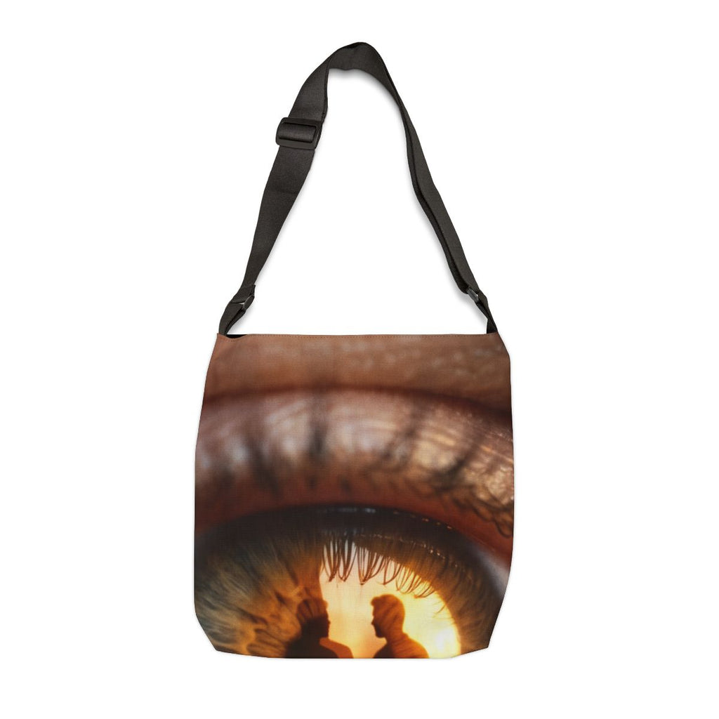 Adjustable Tote Bag - Golden Gaze Silhouette Fine Art Print...