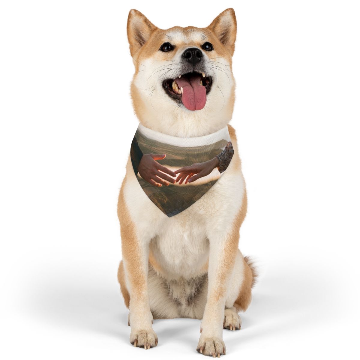 Pet Bandana Collar - The Infinite Touch | Ethereal Coastal...