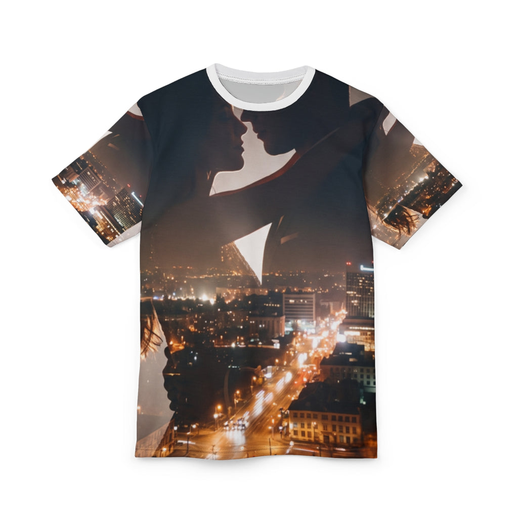 Unisex Cut & Sew Tee - Midnight City Skyline | Echovira...