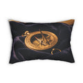 Sundial Compass Dark Academia Lumbar Pillow