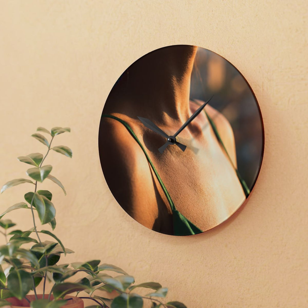 Acrylic Wall Clock - Sun-Kissed Serenity