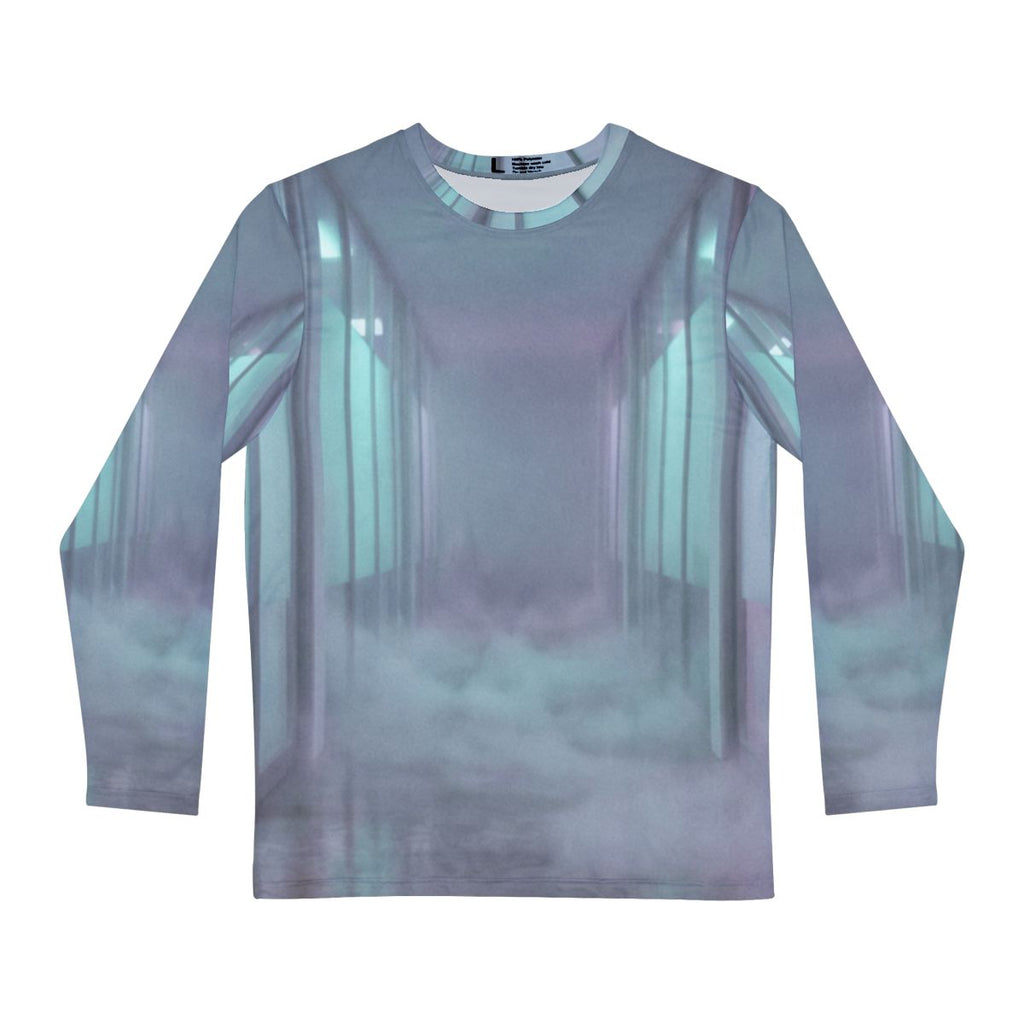 Men's Long Sleeve Shirt - Liminal Corridor Fog Art Print |...