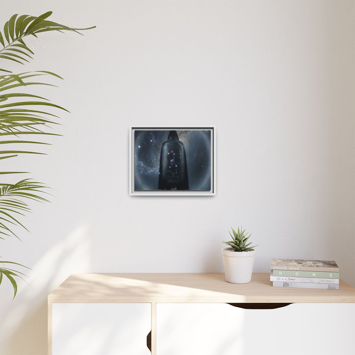 Matte Canvas, Framed - Cosmic Sentinel Orion Constellation...