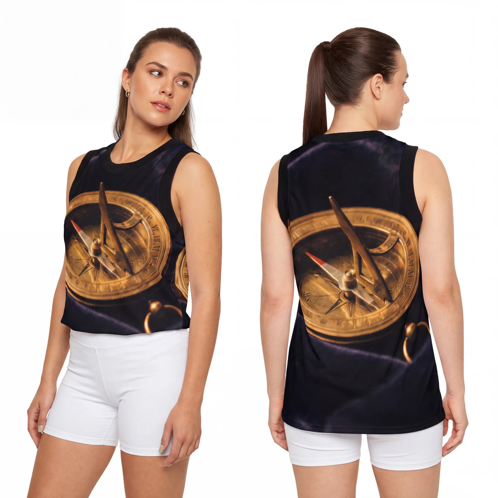 Women's Basketball Jersey Brass Sundial Art