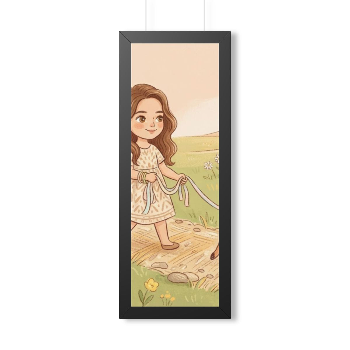 Framed Vertical Poster - Meadow Walk Fawn — Black (11×14......