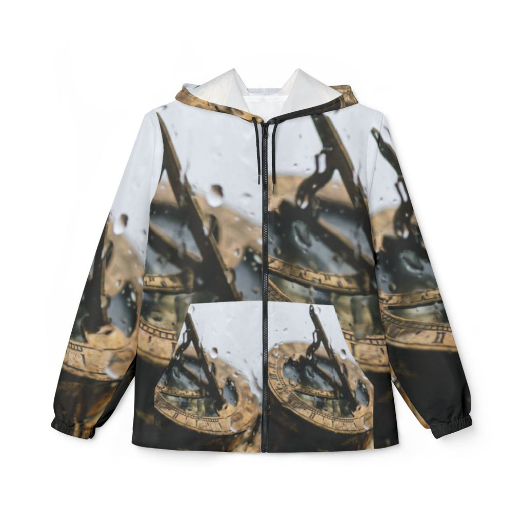 Men's Windbreaker Jacket Antique Brass Sundial