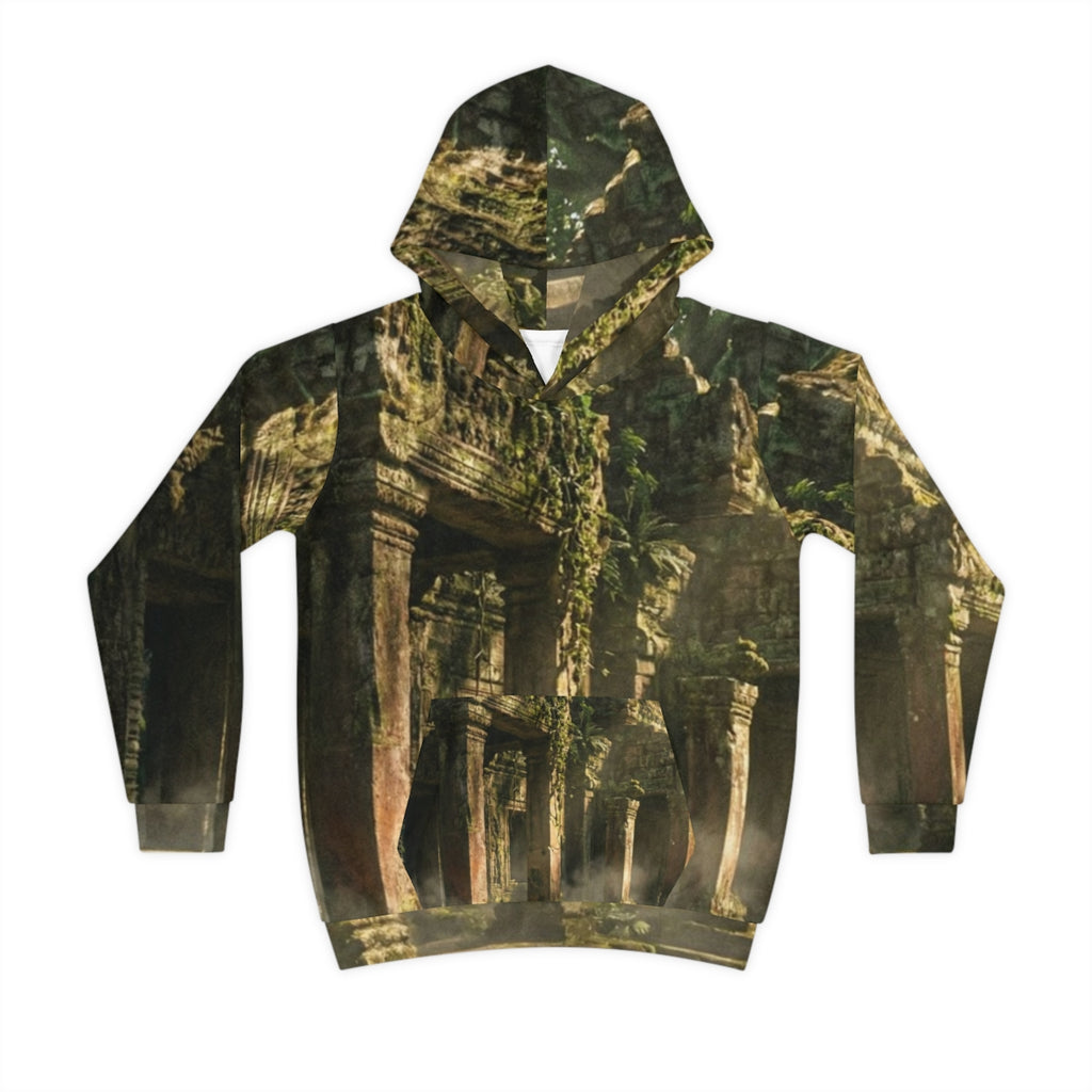 Children's Hoodie - Secret Jungle Temple | Echovira Gallery