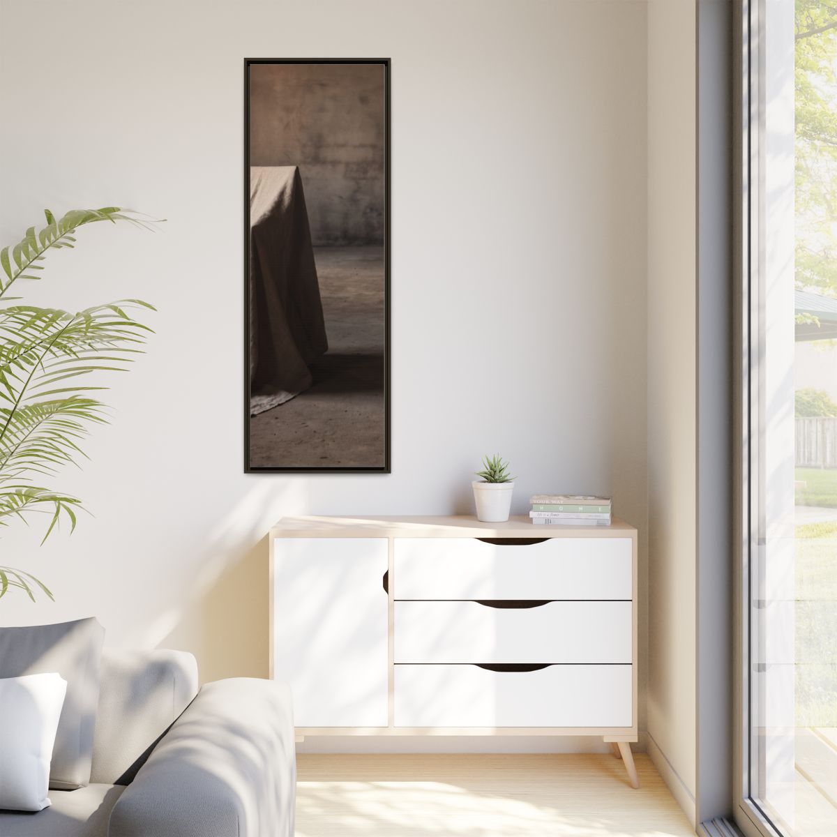 Matte Canvas, Framed - Draped Silence Still Life Art... |...