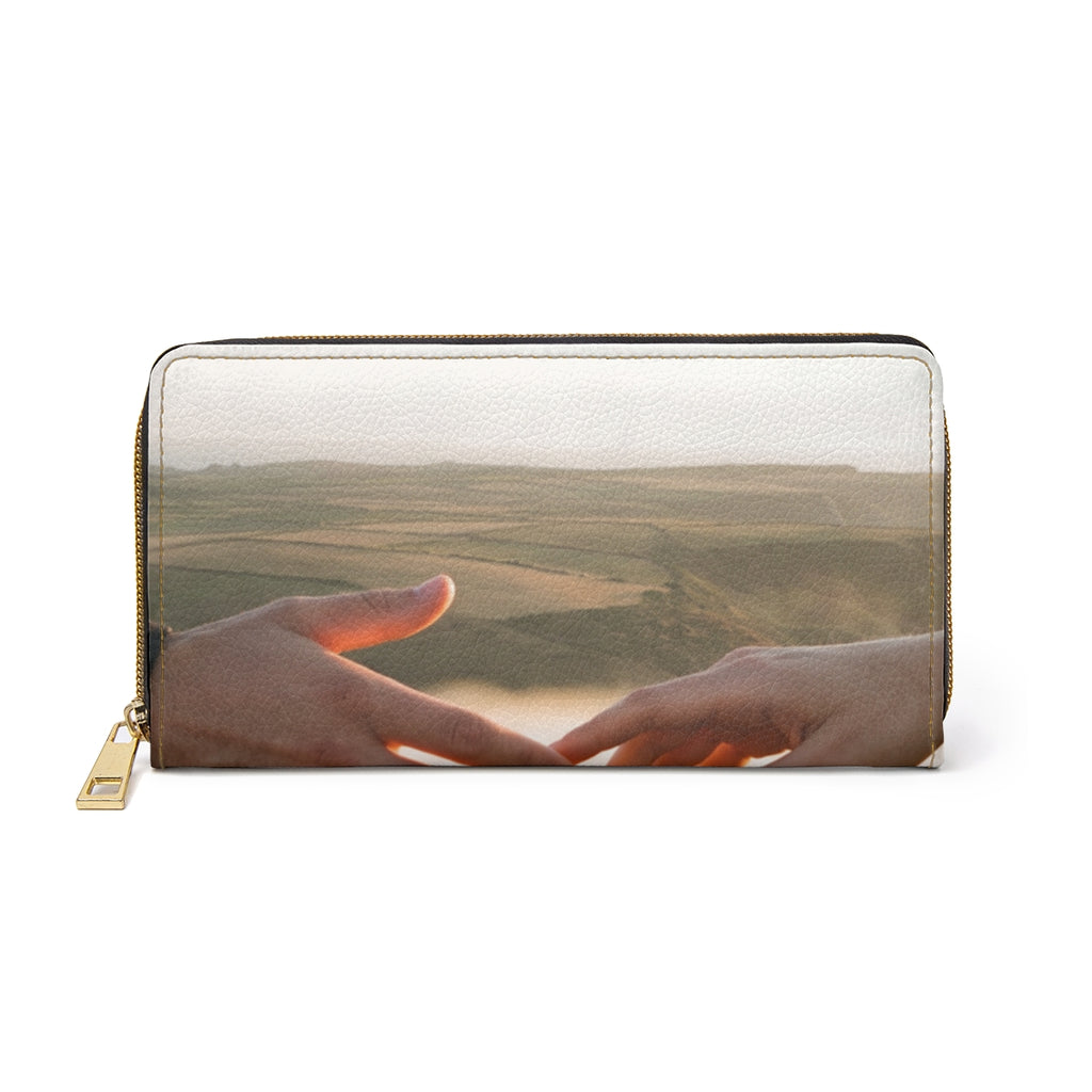 Zipper Wallet - The Infinite Touch | Ethereal Coastal Art |...