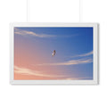 Framed Horizontal Poster - Horizon Sky Calm — White (14×11...