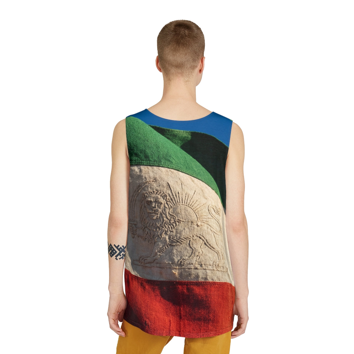 Men's Tank - Vintage Persian Lion and Sun Flag Art |...