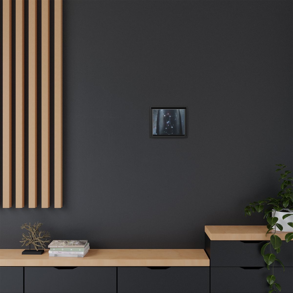 Framed Matte Canvas - Cosmic Sentinel — Black / 1.25" (10×8...