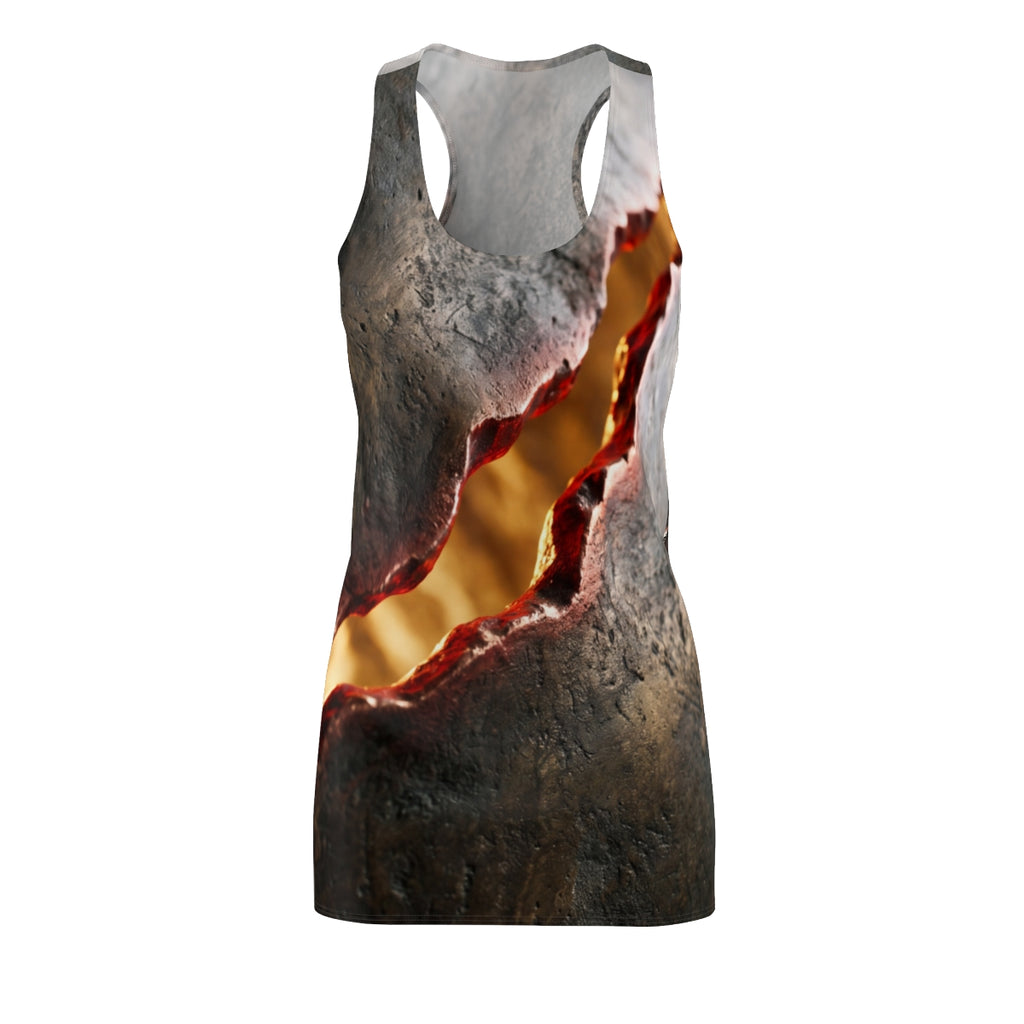 Women's Cut & Sew Racerback Dress - Molten Bronze Fissure |...